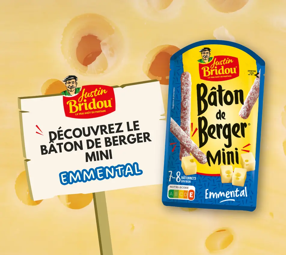 Découvez le bâton de berger mini emmental