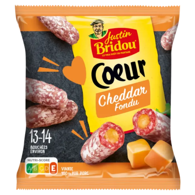 Coeur cheddar fondu
